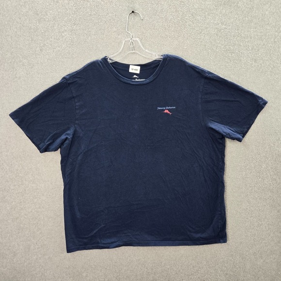Tommy Bahama Men Shirt XL Blue Red White and Greens Golf USA Flag Graphic Tee - Picture 1 of 9